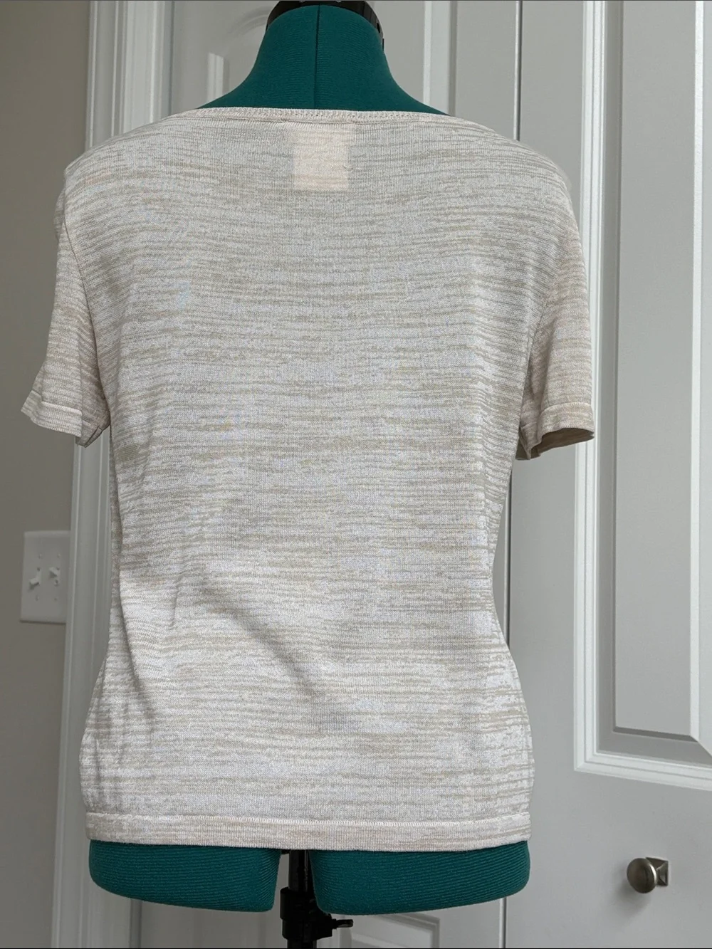 Chanel Vintage Knit Scoop Neck Short Sleeve Top - Spring 1999